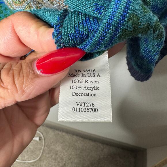 Coldwater Creek Women’s‎ Knit Cardigan Sweater Boho Multicolor Short Sleeve L - Picture 5 of 9